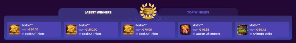 Spinando Casino Latest Winners